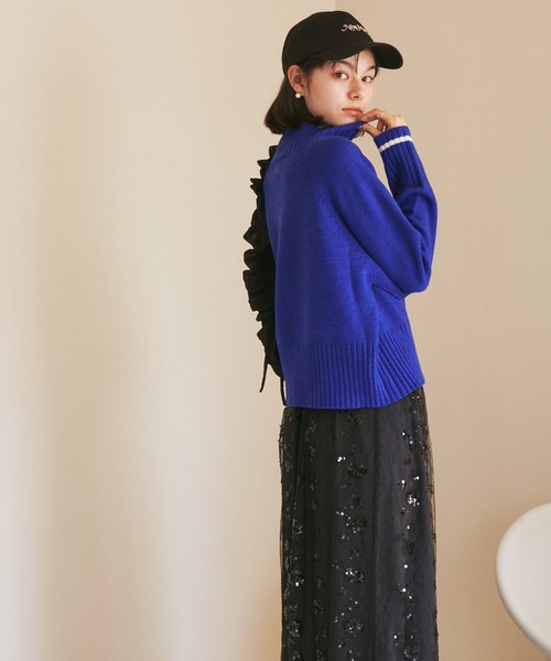 ROPE' PICNIC（ロペピクニック）の「ハイネックラグランニットプルオーバー/帯電防止・洗濯機OK・新色追加（ニット/セーター・レディース・ライトグレー/キナリ/ブラック/ブルー/レッド/ブルー系その他4/ピンク系その他2/イエロー系その他・38）」の11枚目の写真