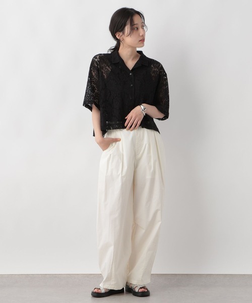LOWRYS FARM（ローリーズファーム）の「バテンレースボレロ６Ｓ  140579（シャツ/ブラウス・レディース・ブラック/オフホワイト・FREE）」の3枚目の写真