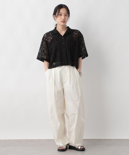 LOWRYS FARM（ローリーズファーム）の「バテンレースボレロ６Ｓ  140579（シャツ/ブラウス・レディース・ブラック/オフホワイト・FREE）」の4枚目の写真