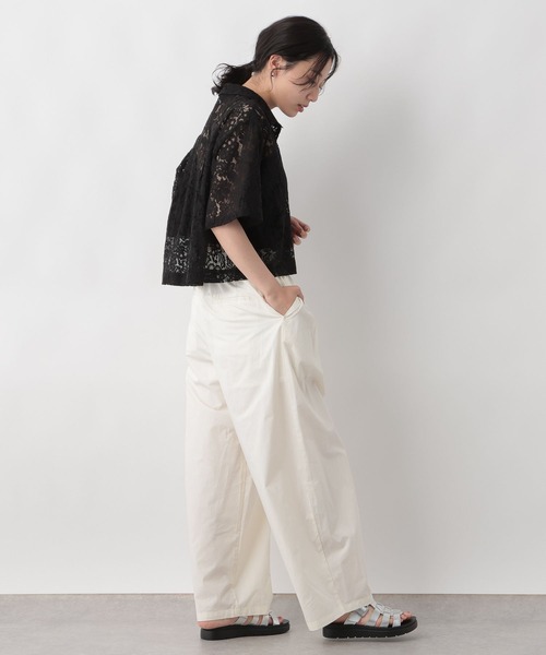 LOWRYS FARM（ローリーズファーム）の「バテンレースボレロ６Ｓ  140579（シャツ/ブラウス・レディース・ブラック/オフホワイト・FREE）」の6枚目の写真