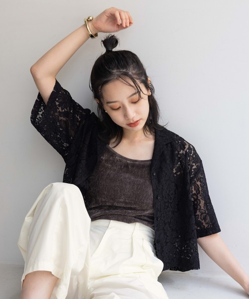 LOWRYS FARM（ローリーズファーム）の「バテンレースボレロ６Ｓ  140579（シャツ/ブラウス・レディース・ブラック/オフホワイト・FREE）」の20枚目の写真
