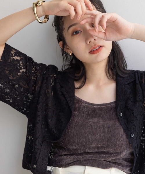 LOWRYS FARM（ローリーズファーム）の「バテンレースボレロ６Ｓ  140579（シャツ/ブラウス・レディース・ブラック/オフホワイト・FREE）」の21枚目の写真