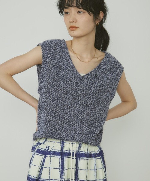 MERLOT（メルロー）の「メランジベスト（ベスト・レディース・ブラウン/ネイビー・FREE）」の2枚目の写真