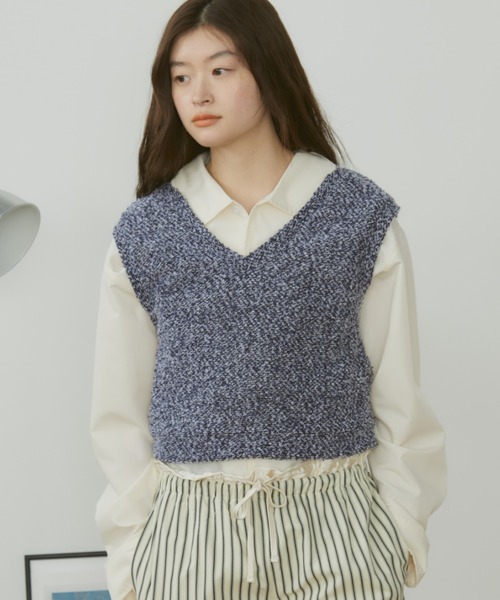 MERLOT（メルロー）の「メランジベスト（ベスト・レディース・ブラウン/ネイビー・FREE）」の20枚目の写真