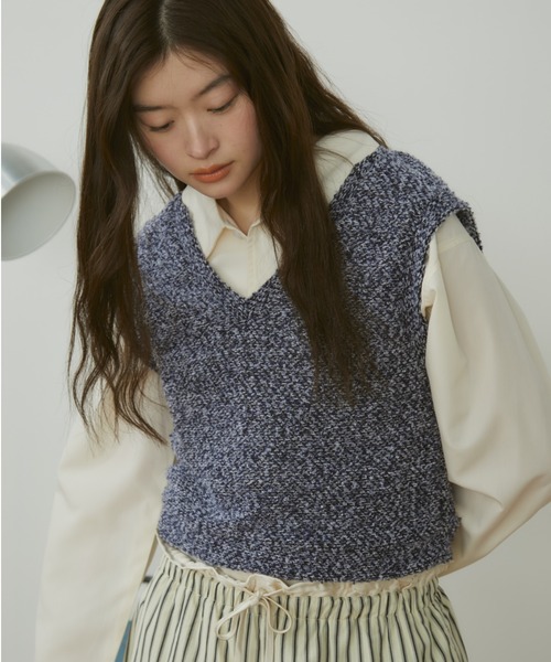 MERLOT（メルロー）の「メランジベスト（ベスト・レディース・ブラウン/ネイビー・FREE）」の22枚目の写真