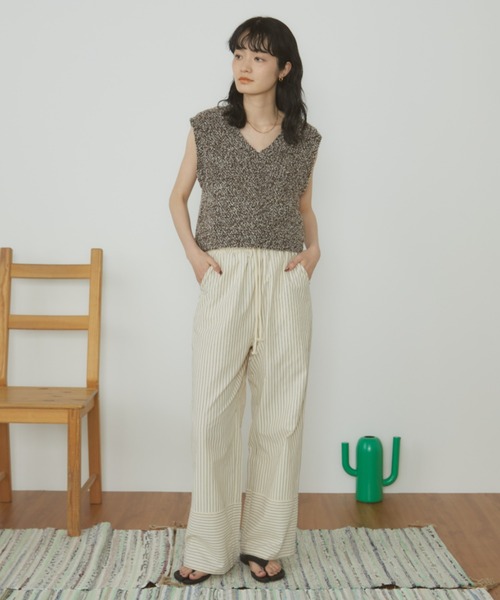 MERLOT（メルロー）の「メランジベスト（ベスト・レディース・ブラウン/ネイビー・FREE）」の11枚目の写真