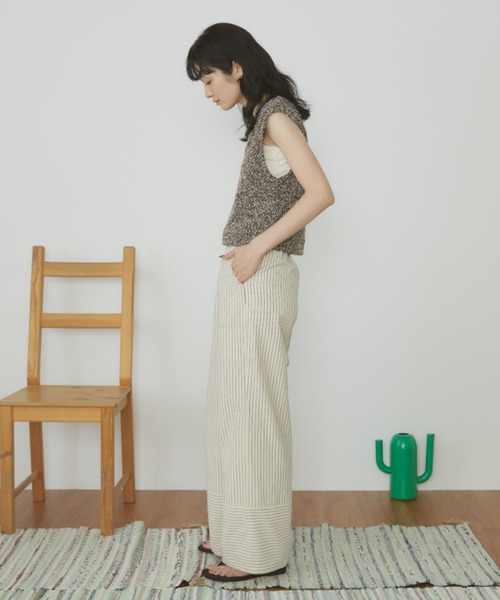 MERLOT（メルロー）の「メランジベスト（ベスト・レディース・ブラウン/ネイビー・FREE）」の12枚目の写真