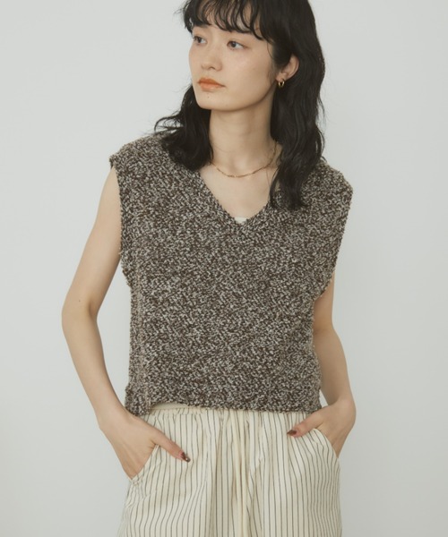 MERLOT（メルロー）の「メランジベスト（ベスト・レディース・ブラウン/ネイビー・FREE）」の7枚目の写真