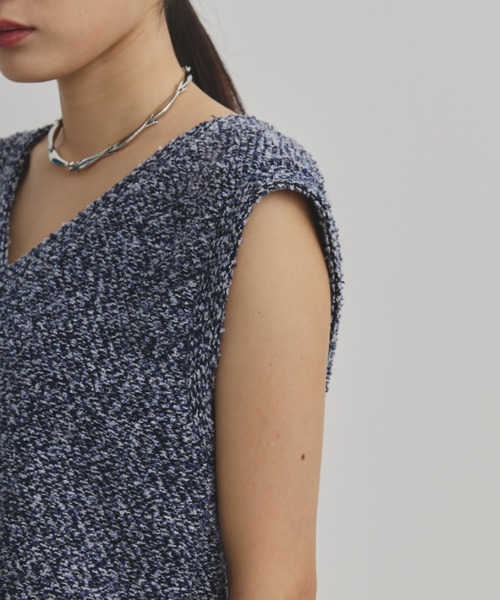 MERLOT（メルロー）の「メランジベスト（ベスト・レディース・ブラウン/ネイビー・FREE）」の4枚目の写真