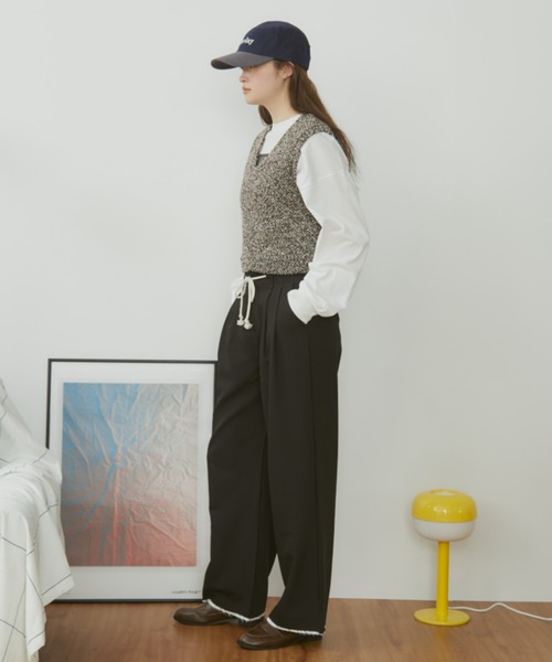 MERLOT（メルロー）の「メランジベスト（ベスト・レディース・ブラウン/ネイビー・FREE）」の18枚目の写真