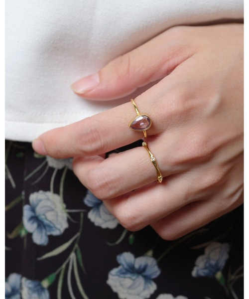 S925 PETIT STONE THIN RING -AMETHYST-（リング）｜TOME JEWELRY（トームジュエリー）