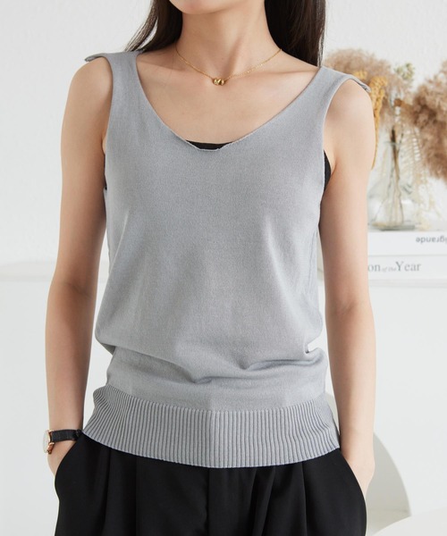 セール】バックオープンタンクトップ（タンクトップ）｜MAISON