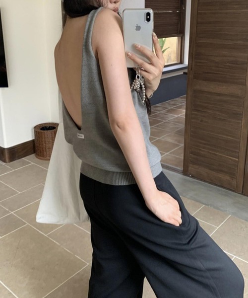 セール】バックオープンタンクトップ（タンクトップ）｜MAISON DE