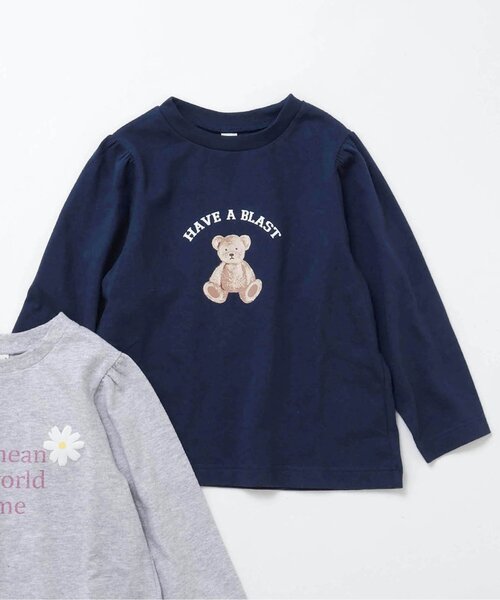apres les cours（アプレレクール）の「7days Style/モチーフフレアTシャツ（Tシャツ/カットソー・キッズ・レッド/ラベンダー/ネイビー/ブラック/アイボリー/グレー・80/90/100/110/120/130/140）」の5枚目の写真