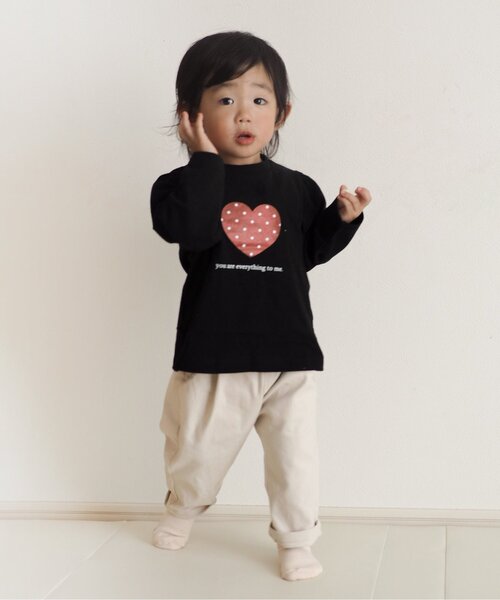 apres les cours（アプレレクール）の「7days Style/モチーフフレアTシャツ（Tシャツ/カットソー・キッズ・レッド/ラベンダー/ネイビー/ブラック/アイボリー/グレー・80/90/100/110/120/130/140）」の7枚目の写真