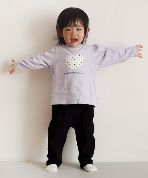 apres les cours（アプレレクール）の「7days Style/モチーフフレアTシャツ（Tシャツ/カットソー・キッズ・レッド/ラベンダー/ネイビー/ブラック/アイボリー/グレー・80/90/100/110/120/130/140）」の20枚目の写真