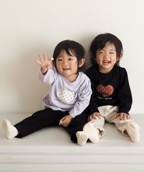 apres les cours（アプレレクール）の「7days Style/モチーフフレアTシャツ（Tシャツ/カットソー・キッズ・レッド/ラベンダー/ネイビー/ブラック/アイボリー/グレー・80/90/100/110/120/130/140）」の21枚目の写真