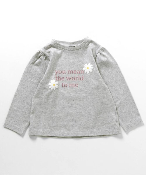 apres les cours（アプレレクール）の「7days Style/モチーフフレアTシャツ（Tシャツ/カットソー・キッズ・レッド/ラベンダー/ネイビー/ブラック/アイボリー/グレー・80/90/100/110/120/130/140）」の11枚目の写真