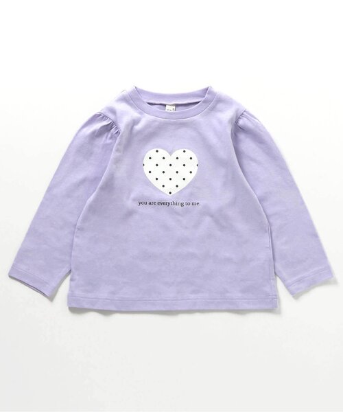 apres les cours（アプレレクール）の「7days Style/モチーフフレアTシャツ（Tシャツ/カットソー・キッズ・レッド/ラベンダー/ネイビー/ブラック/アイボリー/グレー・80/90/100/110/120/130/140）」の13枚目の写真