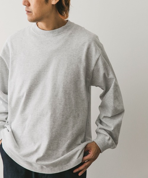 URBAN RESEARCH DOORS（アーバンリサーチドアーズ）の「USAコットン ロングスリーブ Tシャツ（Tシャツ/カットソー・メンズ・グレー系その他/ブラック系その他/ホワイト/ネイビー・MEDIUM/LARGE/X-LARGE）」の3枚目の写真