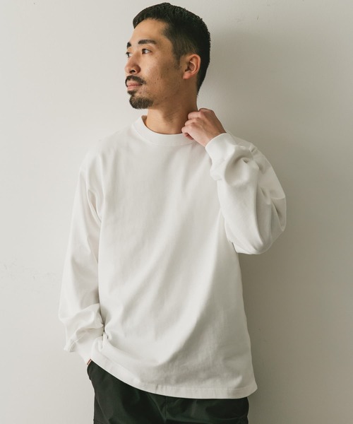 URBAN RESEARCH DOORS（アーバンリサーチドアーズ）の「USAコットン ロングスリーブ Tシャツ（Tシャツ/カットソー・メンズ・グレー系その他/ブラック系その他/ホワイト/ネイビー・MEDIUM/LARGE/X-LARGE）」の8枚目の写真