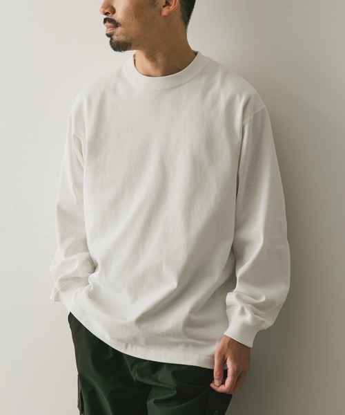 URBAN RESEARCH DOORS（アーバンリサーチドアーズ）の「USAコットン ロングスリーブ Tシャツ（Tシャツ/カットソー・メンズ・グレー系その他/ブラック系その他/ホワイト/ネイビー・MEDIUM/LARGE/X-LARGE）」の9枚目の写真