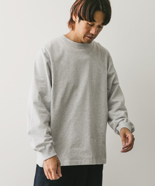 URBAN RESEARCH DOORS（アーバンリサーチドアーズ）の「USAコットン ロングスリーブ Tシャツ（Tシャツ/カットソー・メンズ・グレー系その他/ブラック系その他/ホワイト/ネイビー・MEDIUM/LARGE/X-LARGE）」の13枚目の写真