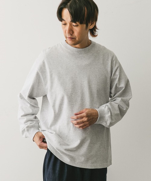 URBAN RESEARCH DOORS（アーバンリサーチドアーズ）の「USAコットン ロングスリーブ Tシャツ（Tシャツ/カットソー・メンズ・グレー系その他/ブラック系その他/ホワイト/ネイビー・MEDIUM/LARGE/X-LARGE）」の14枚目の写真
