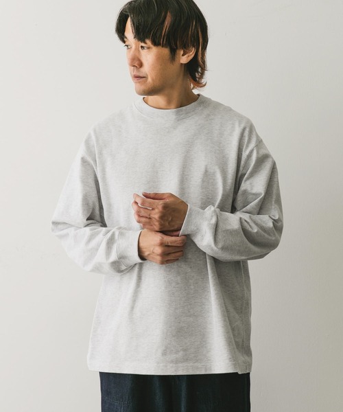 URBAN RESEARCH DOORS（アーバンリサーチドアーズ）の「USAコットン ロングスリーブ Tシャツ（Tシャツ/カットソー・メンズ・グレー系その他/ブラック系その他/ホワイト/ネイビー・MEDIUM/LARGE/X-LARGE）」の16枚目の写真