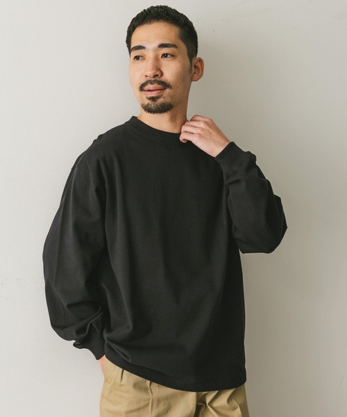 URBAN RESEARCH DOORS（アーバンリサーチドアーズ）の「USAコットン ロングスリーブ Tシャツ（Tシャツ/カットソー・メンズ・グレー系その他/ブラック系その他/ホワイト/ネイビー・MEDIUM/LARGE/X-LARGE）」の21枚目の写真