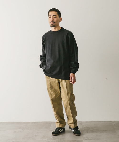 URBAN RESEARCH DOORS（アーバンリサーチドアーズ）の「USAコットン ロングスリーブ Tシャツ（Tシャツ/カットソー・メンズ・グレー系その他/ブラック系その他/ホワイト/ネイビー・MEDIUM/LARGE/X-LARGE）」の22枚目の写真