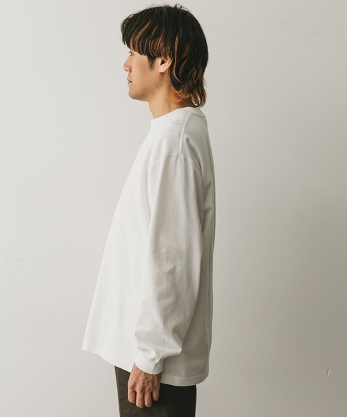 STONE  ロングスリーブカットソー ホワイト セール】USAコットン ロングスリーブ Tシャツ（Tシャツ/カットソー