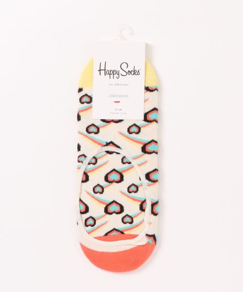 Happy Socks(ハッピーソックス)の「/HAPPY SOCKS/キャッチーデザインローソックス(ソックス/靴下・メンズ・オフホワイト・MEDIUM)」の1枚目の写真