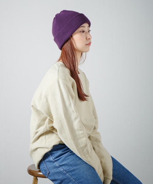 RACAL(ラカル)の「2way Plain Color Knit Beanie / 2ウェイプレーンカラーニットビーニー(ニットキャップ/ビーニー・レディース・ブラック/ベージュ/ブラウン/グレー/ピンク/オレンジ/ブルー/アイボリー/オリーブ/パープル・FREE)」の8枚目の写真