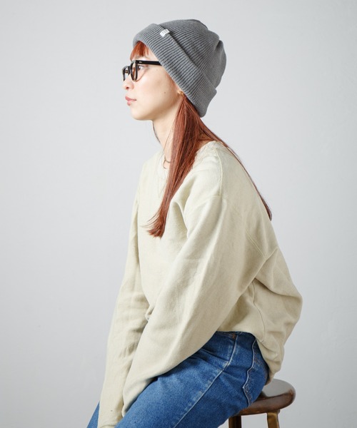 RACAL(ラカル)の「2way Plain Color Knit Beanie / 2ウェイプレーンカラーニットビーニー(ニットキャップ/ビーニー・レディース・ブラック/ベージュ/ブラウン/グレー/ピンク/オレンジ/ブルー/アイボリー/オリーブ/パープル・FREE)」の12枚目の写真