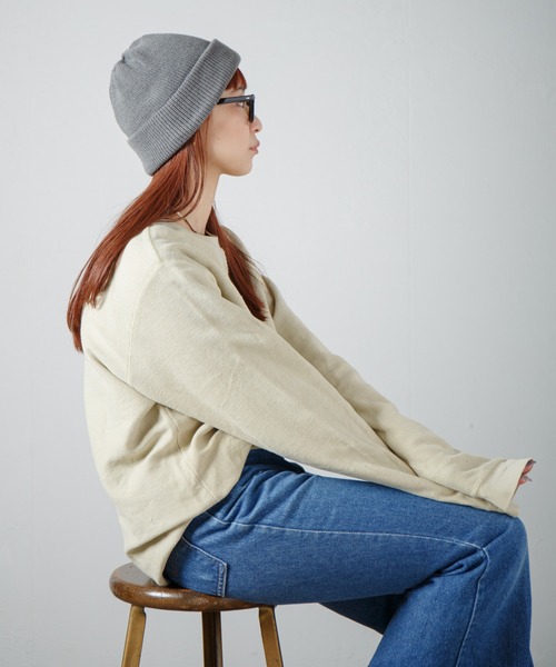 RACAL(ラカル)の「2way Plain Color Knit Beanie / 2ウェイプレーンカラーニットビーニー(ニットキャップ/ビーニー・レディース・ブラック/ベージュ/ブラウン/グレー/ピンク/オレンジ/ブルー/アイボリー/オリーブ/パープル・FREE)」の17枚目の写真