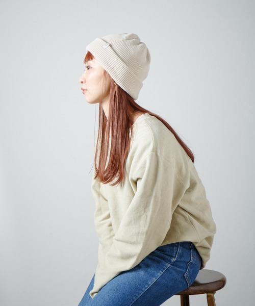 RACAL(ラカル)の「2way Plain Color Knit Beanie / 2ウェイプレーンカラーニットビーニー(ニットキャップ/ビーニー・レディース・ブラック/ベージュ/ブラウン/グレー/ピンク/オレンジ/ブルー/アイボリー/オリーブ/パープル・FREE)」の18枚目の写真