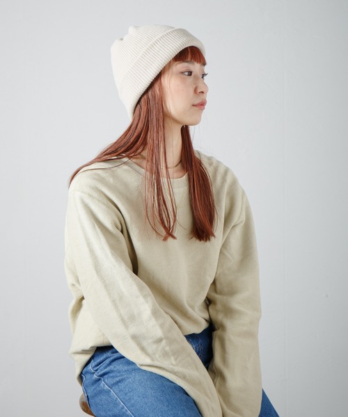 RACAL(ラカル)の「2way Plain Color Knit Beanie / 2ウェイプレーンカラーニットビーニー(ニットキャップ/ビーニー・レディース・ブラック/ベージュ/ブラウン/グレー/ピンク/オレンジ/ブルー/アイボリー/オリーブ/パープル・FREE)」の22枚目の写真