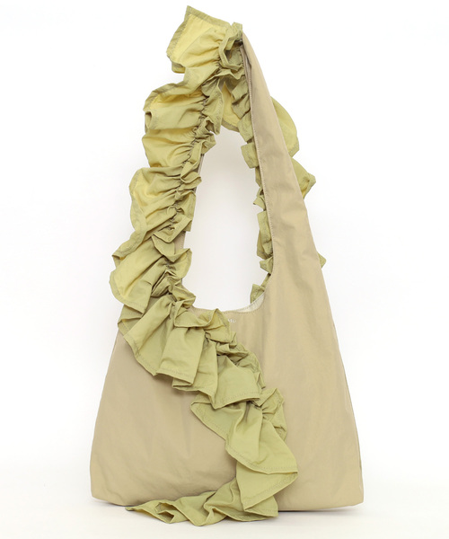 SMIR NASLI（サミールナスリ）の「フリフリワンショルダーバッグ／Ａ４対応（ショルダーバッグ・レディース・グレー/ピンクベージュ/ブラック/ブラウン/イエロー×グリーン/ネイビー/ライトグレー・FREE）」の21枚目の写真