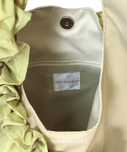 SMIR NASLI（サミールナスリ）の「フリフリワンショルダーバッグ／Ａ４対応（ショルダーバッグ・レディース・グレー/ピンクベージュ/ブラック/ブラウン/イエロー×グリーン/ネイビー/ライトグレー・FREE）」の13枚目の写真