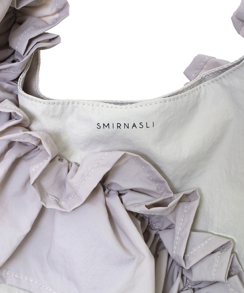 SMIR NASLI（サミールナスリ）の「フリフリワンショルダーバッグ／Ａ４対応（ショルダーバッグ・レディース・グレー/ピンクベージュ/ブラック/ブラウン/イエロー×グリーン/ネイビー/ライトグレー・FREE）」の15枚目の写真