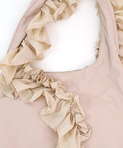 SMIR NASLI（サミールナスリ）の「フリフリワンショルダーバッグ／Ａ４対応（ショルダーバッグ・レディース・グレー/ピンクベージュ/ブラック/ブラウン/イエロー×グリーン/ネイビー/ライトグレー・FREE）」の17枚目の写真