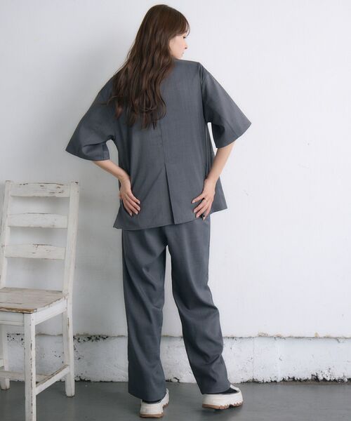 RETRO GIRL（レトロガール）の「【ゆるてろ】半袖JK（テーラードジャケット・レディース・チャコールグレー/ブラック/ブラウン・FREE）」の18枚目の写真