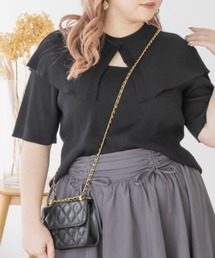 CLETTE | ケープデザイン半袖リブニット(ニット/セーター)