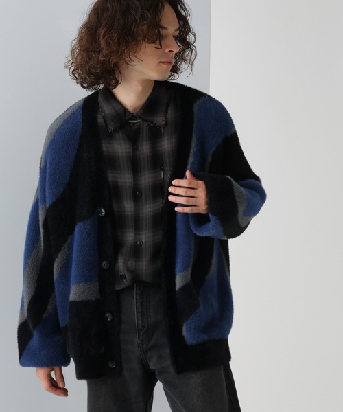 HARE(ハレ)の「アソートガラシャギーカーディガン(HARE)(カーディガン/ボレロ・メンズ・レッド/グレー/ブルー/ブラック・SMALL/MEDIUM)」の20枚目の写真