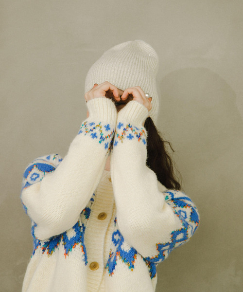 URBAN RESEARCH Sonny Label（アーバンリサーチサニーレーベル）の「柄編みニットカーディガン（カーディガン/ボレロ・レディース・レッド/ブラウン/オフホワイト・FREE）」の8枚目の写真