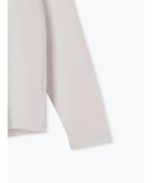 Samansa Mos2 blue（サマンサモスモスブルー）の「フロッキープリントロンT（Tシャツ/カットソー・レディース・チャコールグレー/シルバーグレー/オフホワイト・F）」の10枚目の写真