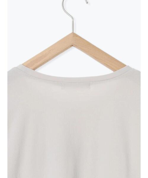 Samansa Mos2 blue（サマンサモスモスブルー）の「フロッキープリントロンT（Tシャツ/カットソー・レディース・チャコールグレー/シルバーグレー/オフホワイト・F）」の12枚目の写真