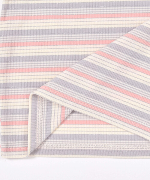 SLAP SLIP（スラップスリップ）の「無地ボーダー花柄肩フリルリボン付き長袖Tシャツ(80~130cm)（Tシャツ/カットソー・キッズ・ピンク/ホワイト系その他2/グレー・80ｃｍ/90cm/110cm/100cm/120cm/130cm）」の20枚目の写真