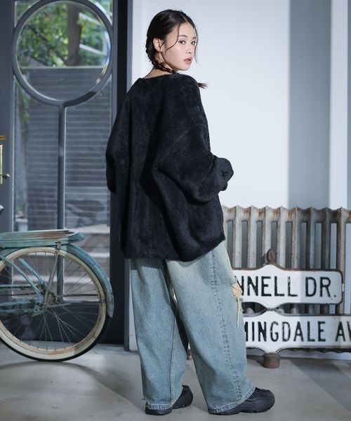 PBLIM(ページボーイリム)の「PBLIM/フェザーカーディガン(カーディガン/ボレロ・レディース・ブラック/レッド/イエロー・MEDIUM/SMALL)」の5枚目の写真